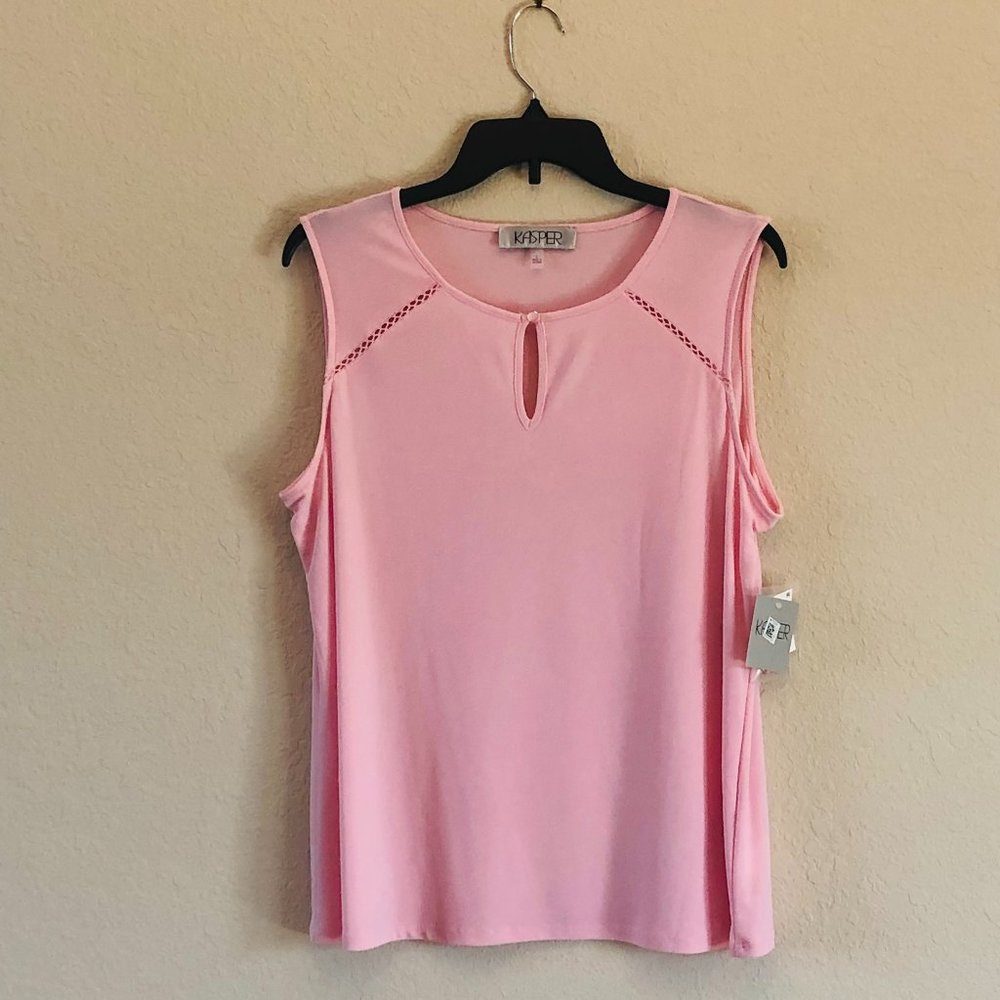 Kasper tutu pink blouse size L